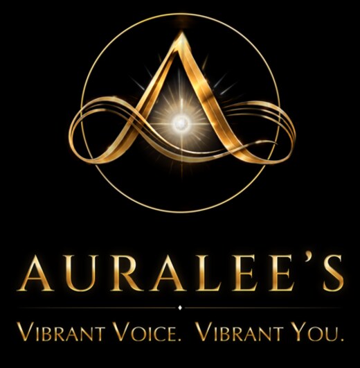 Auralee’s logo: Vibrant Voice. Vibrant You.